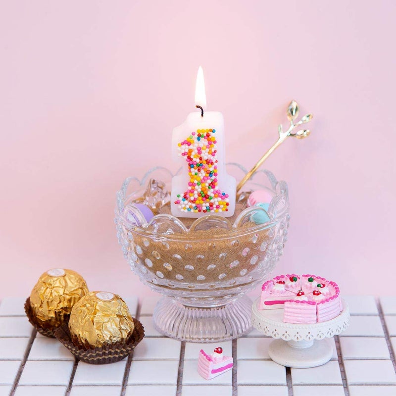 iLikePar Sweety Colorful Candy Number Cake Topper Candle for Brithday Party Baby Shower and Wedding Party Supplies Favor (Two) - Image 3